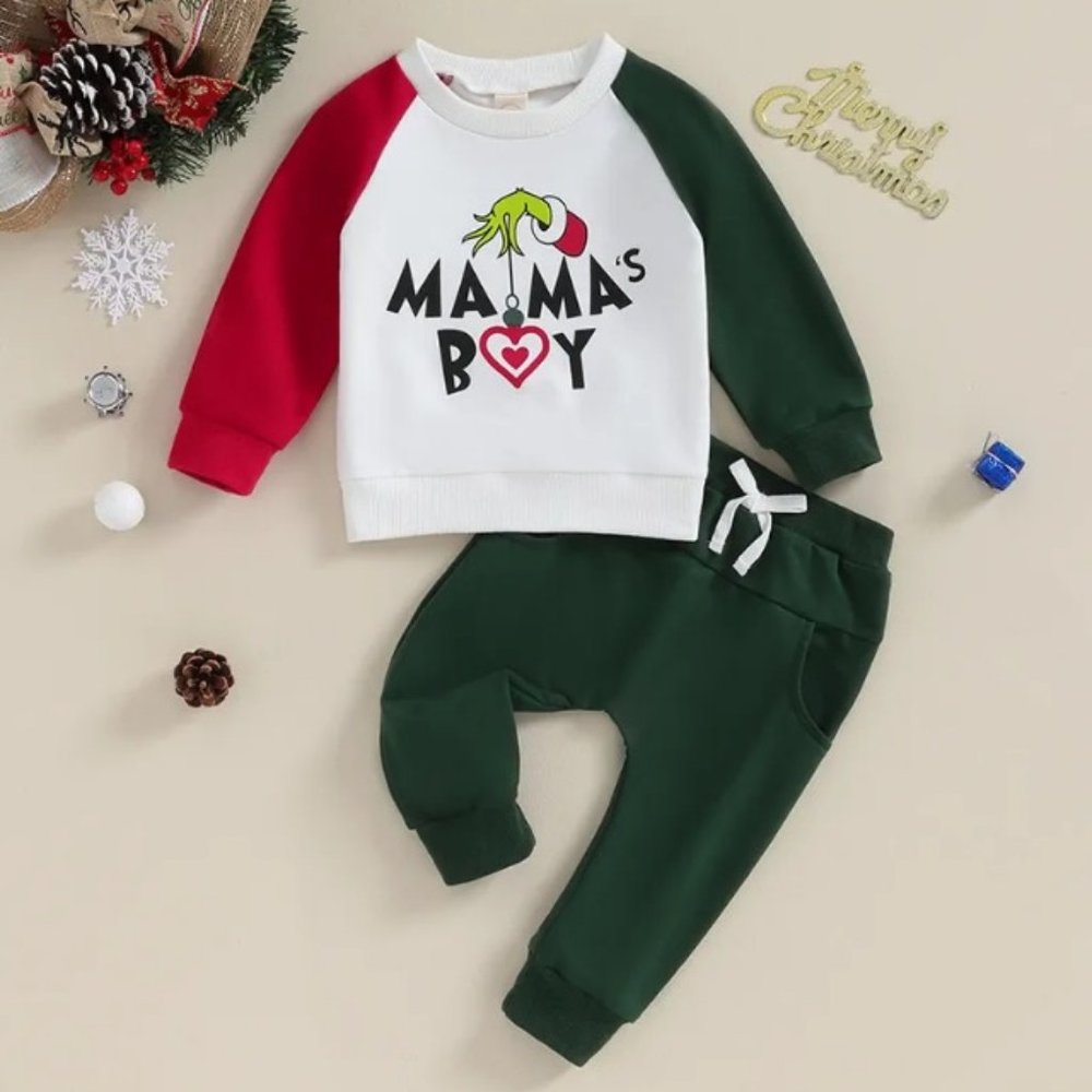 Grinch Who Stole Christmas Mama's Boy Outfit Set